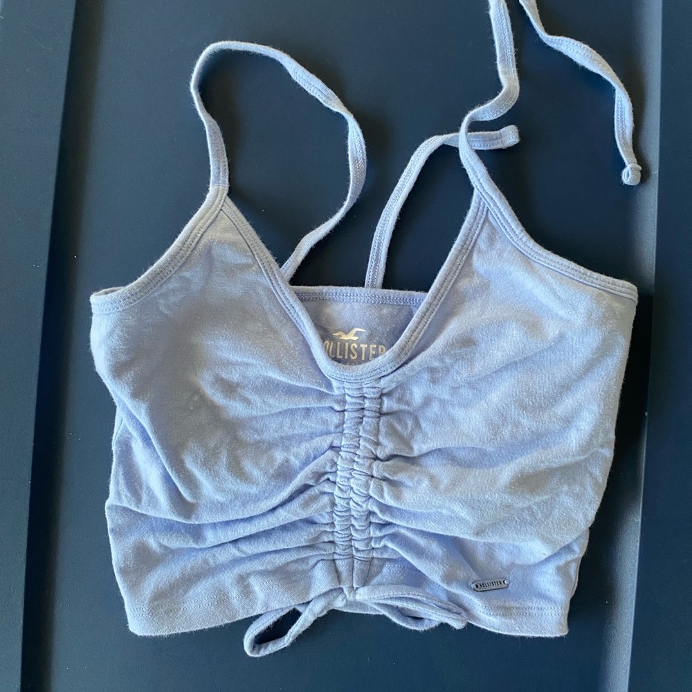 Hollister light blue crop top